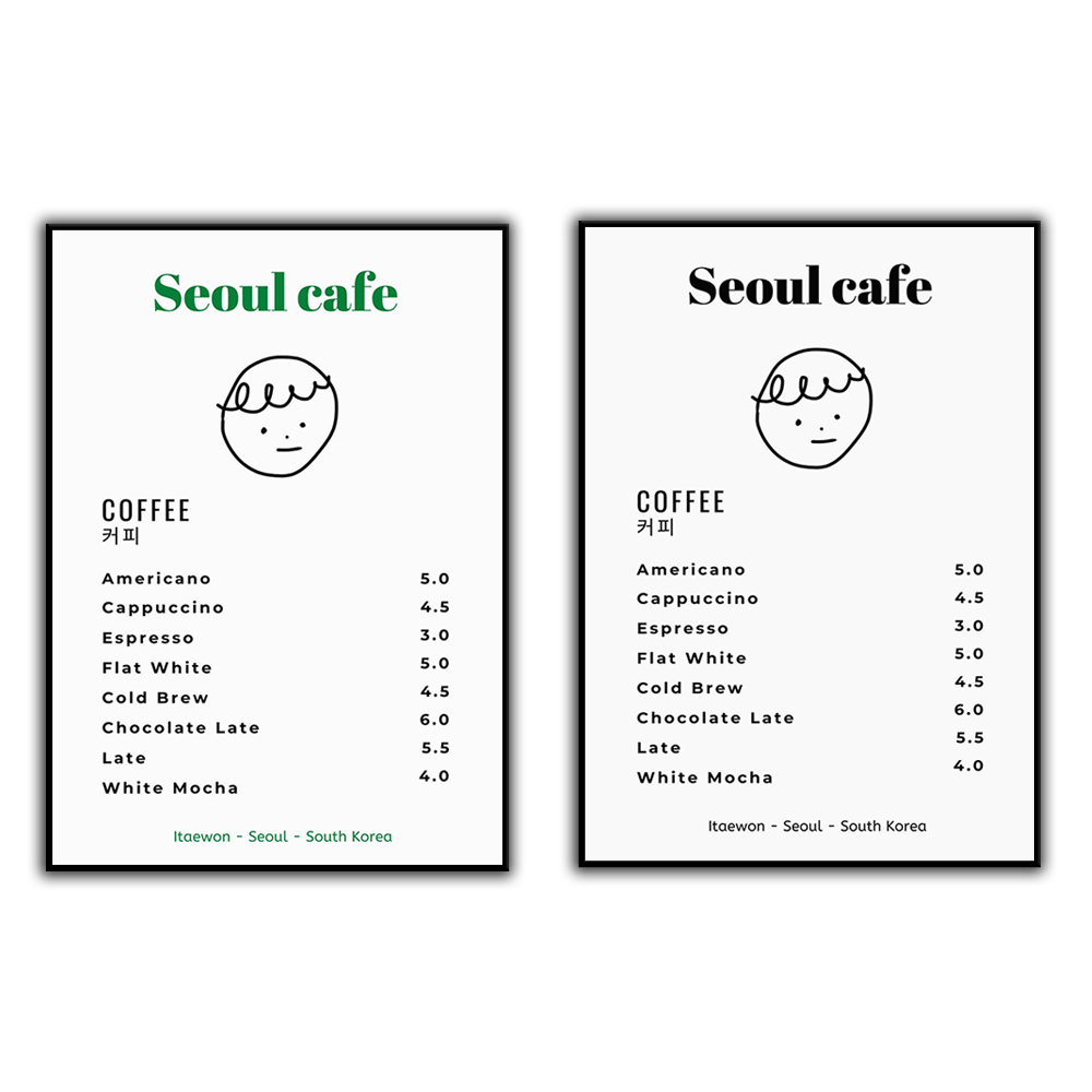 Korean Lifestyle Aesthetic - Seoul Cafe Poster Digital cetak seni