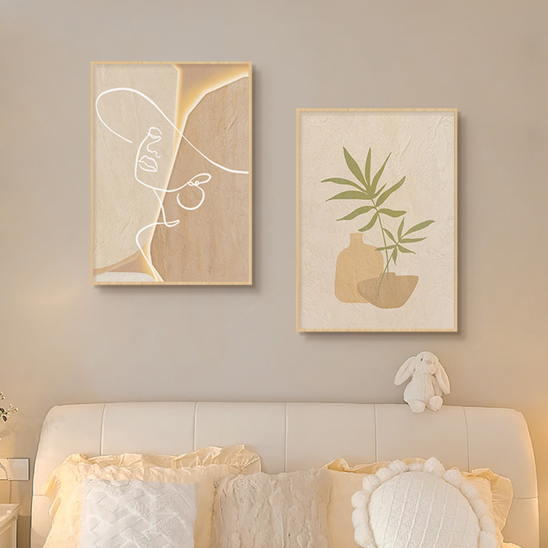Lukisan Kanvas Seni Garis Abst - Korean Lifestyle Aesthetic ulasan dan harga
