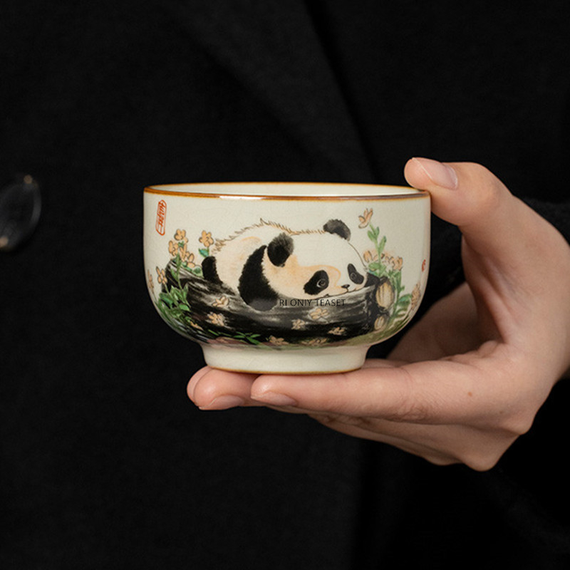 1 Buah Cangkir Teh Keramik Ru  - Korean Tea Set ulasan dan harga