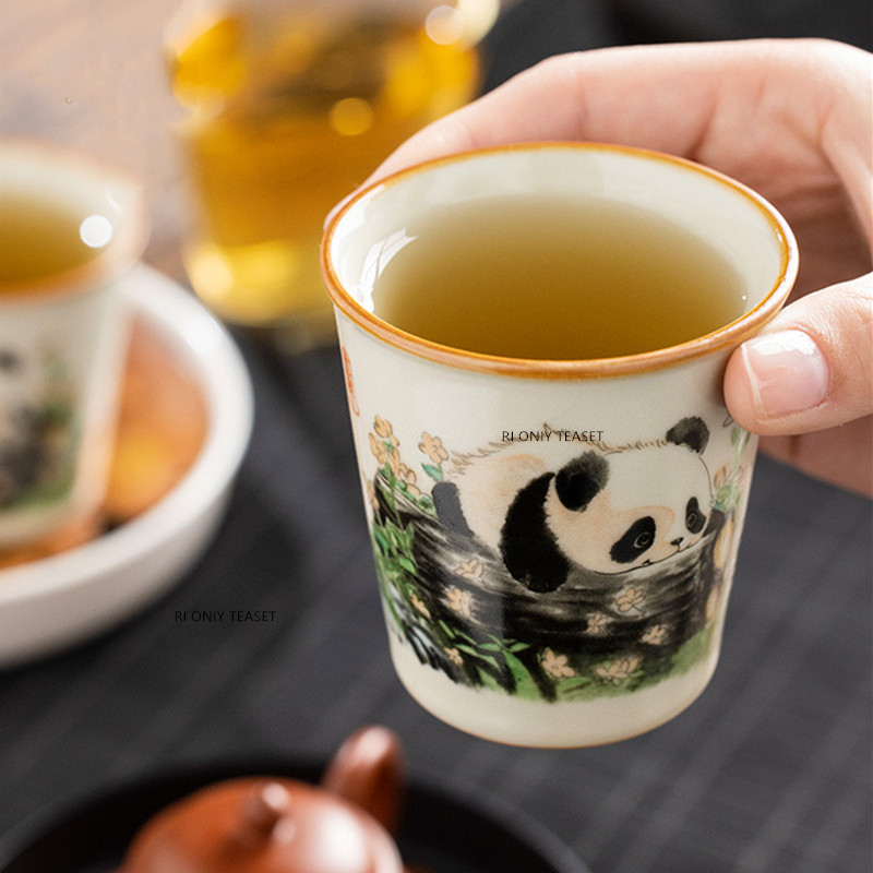 1 Buah Cangkir Teh Keramik Ru  - Korean Tea Set ulasan dan harga