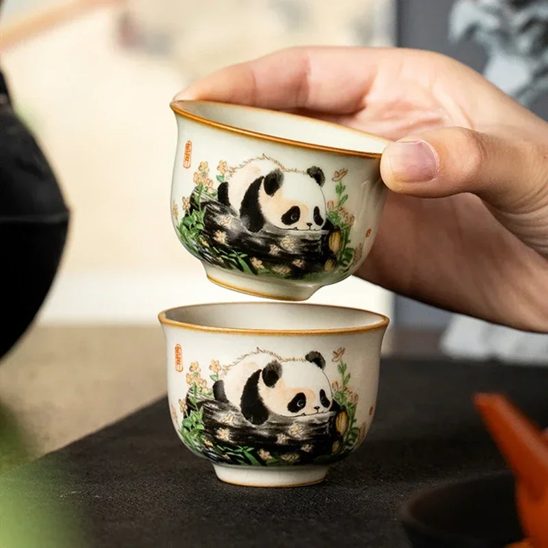 1 Buah Cangkir Teh Keramik Ru  - Korean Tea Set ulasan dan harga