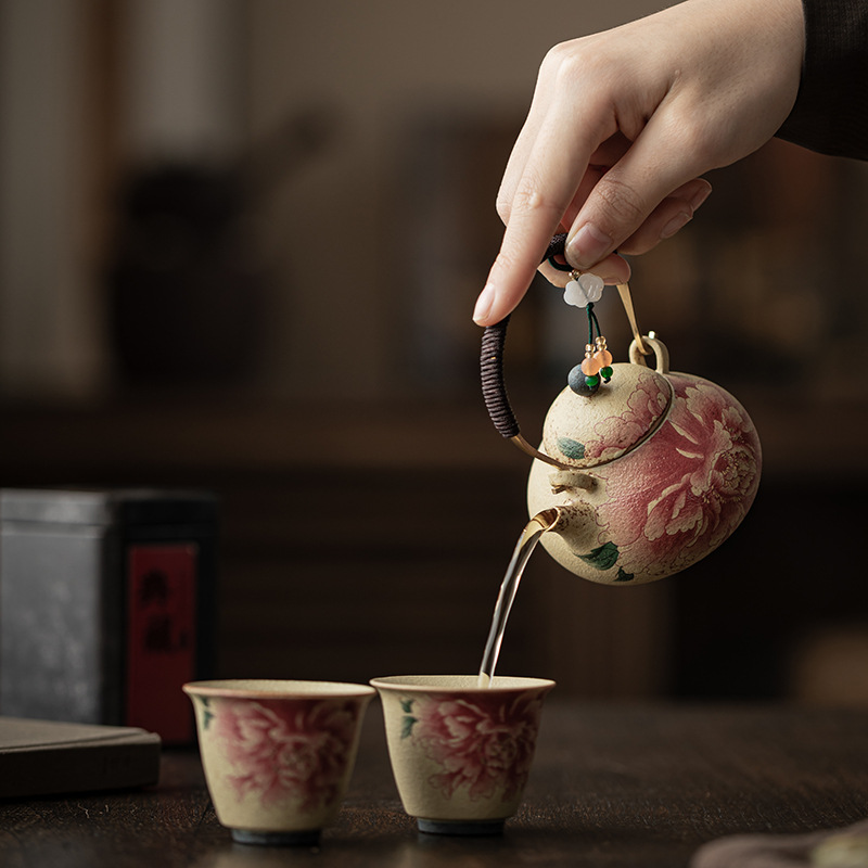 Set Teko Teh Keramik Kiln Blue - Korean Tea Set ulasan dan harga