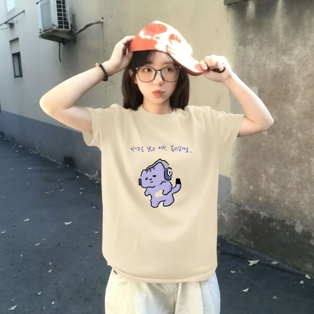 Kaus Gambar Cetak Teks Lucu 'L - Korean Lifestyle & Kids Boutique Photos ulasan dan harga