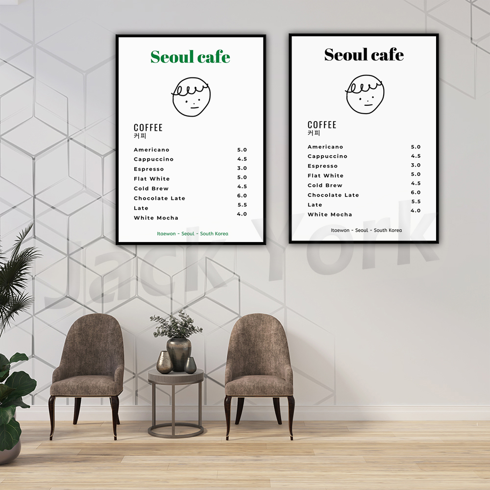 Seoul Cafe Poster Digital ceta - Korean Lifestyle Aesthetic ulasan dan harga