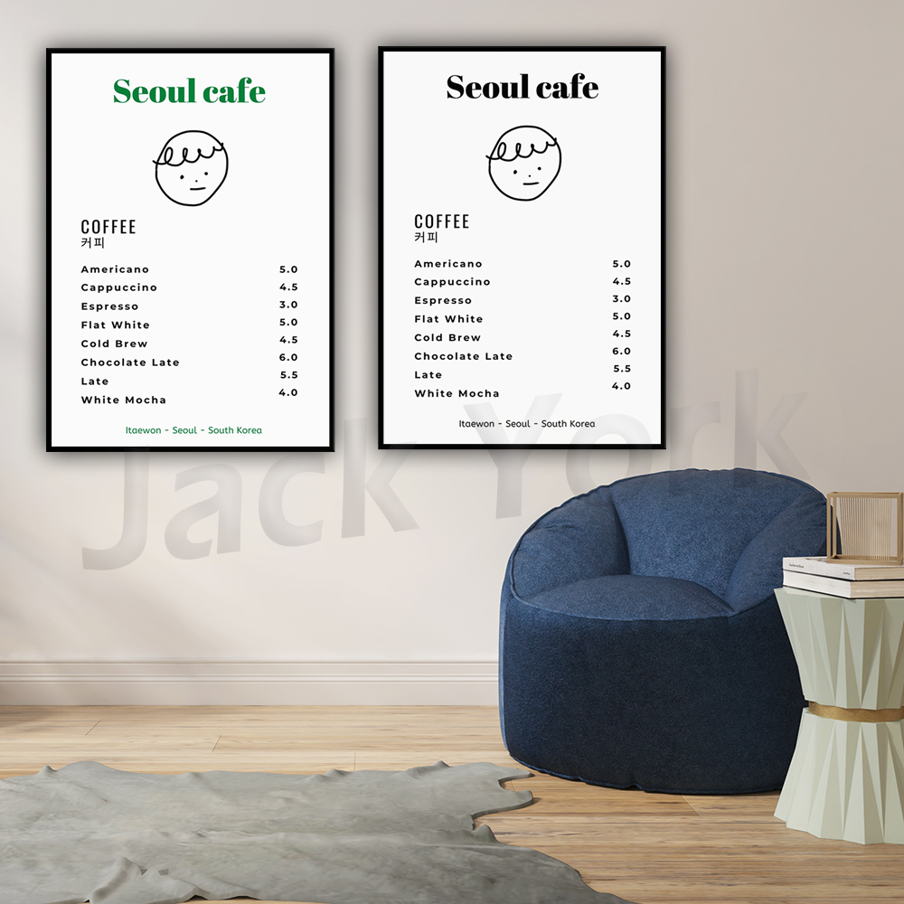 Seoul Cafe Poster Digital ceta - Korean Lifestyle Aesthetic ulasan dan harga
