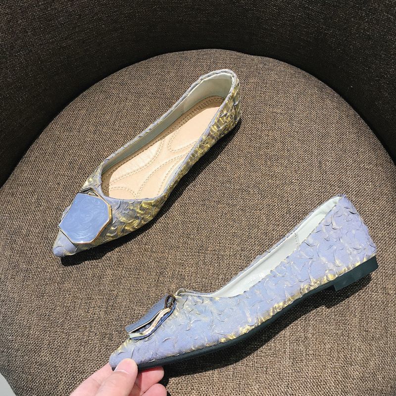 Sepatu Wanita Flat Pointed Toe - Korean Daily Lifestyle ulasan dan harga